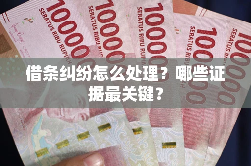 武汉借条纠纷怎么处理？哪些证据最关键？