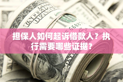 武汉担保人如何起诉借款人？执行需要哪些证据？