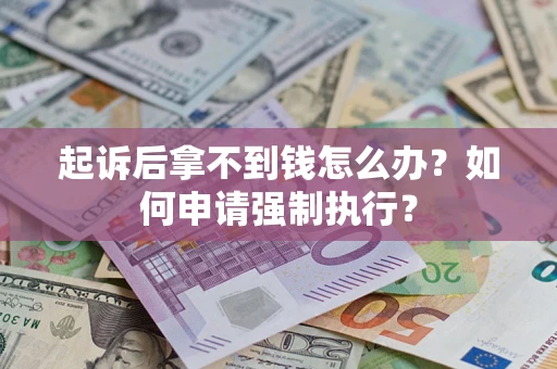 武汉起诉后拿不到钱怎么办？如何申请强制执行？