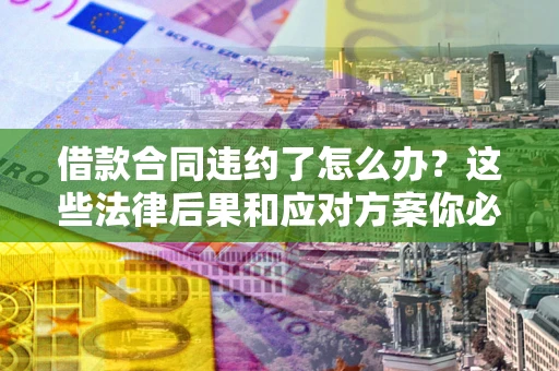 武汉借款合同违约了怎么办？这些法律后果和应对方案你必须知道