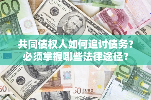 武汉共同债权人如何追讨债务？必须掌握哪些法律途径？